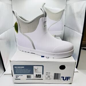 XTRATUF Men's Wheelhouse 6″ White Ankle Deck Boots XMW100 Size US 9